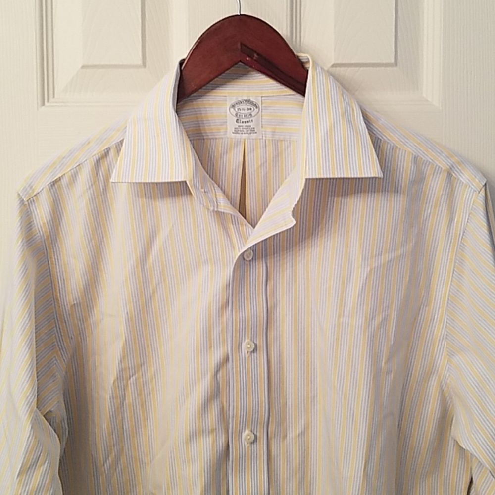 Brooks Brothers Classic Mens Dress Shirt 15.5 34